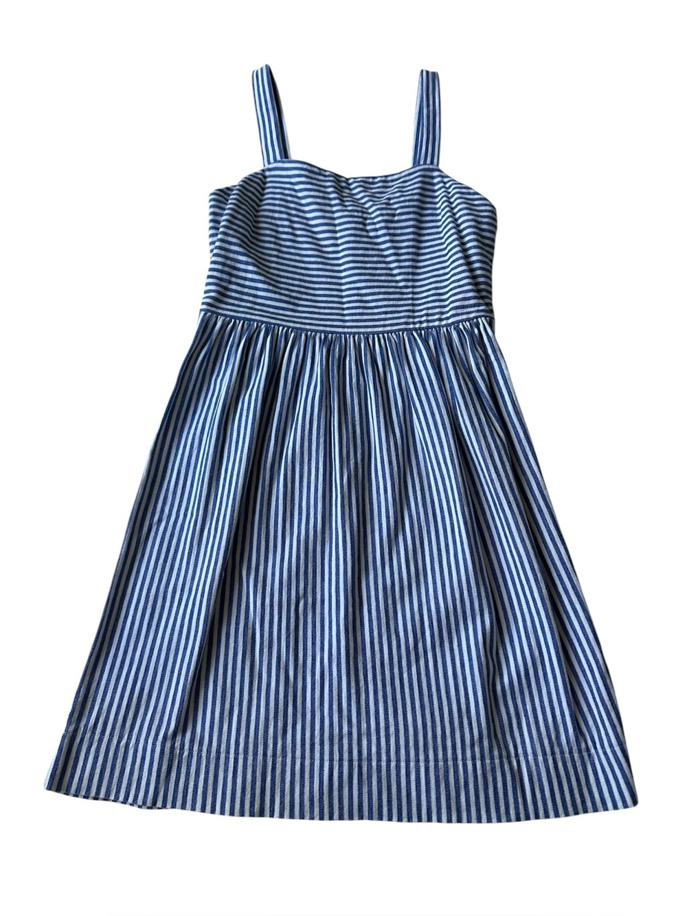 Loft Railroad Striped Sun Dress